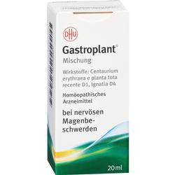 Weiße Verpackung eines homöopathischen Mittels für nervöse Magenbeschwerden.