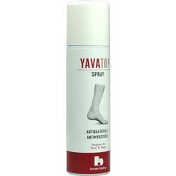 Sprühdose mit der Aufschrift "Yavatop" für Fuß- und Nagelhygiene.