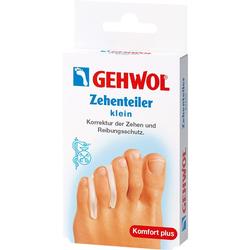 Eine Schachtel mit kleinen Zehenteilern zur Korrektur und Schutz der Zehen.