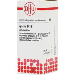 Eine Packung mit homöopathischen Streukügelchen namens Ignatia D12.