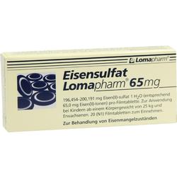 Verpackung von Eisentabletten zur Behandlung von Eisenmangel.