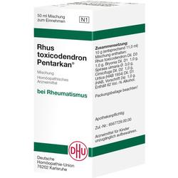 Weiße Verpackung eines homöopathischen Mittels bei Rheumatismus.