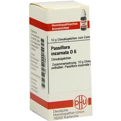 Schachtel mit homöopathischen Streukügelchen namens Passiflora incarnata D6.